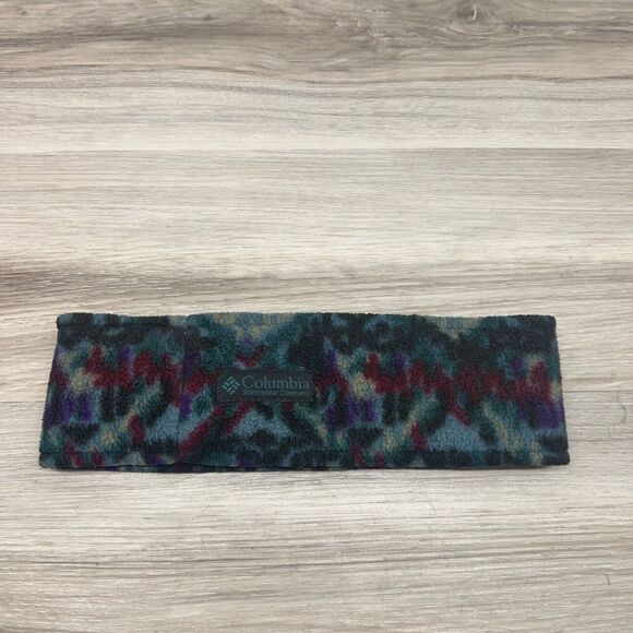 Columbia Headband Fleece Ear Warmer Vintage Head Wrap Winter 90s Aztec - Picture 3 of 7